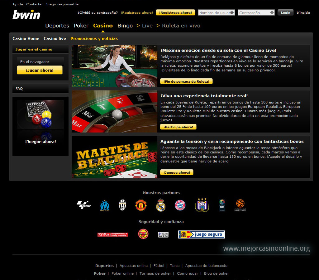 Allgemeine Informationen zum bwin Online Casino