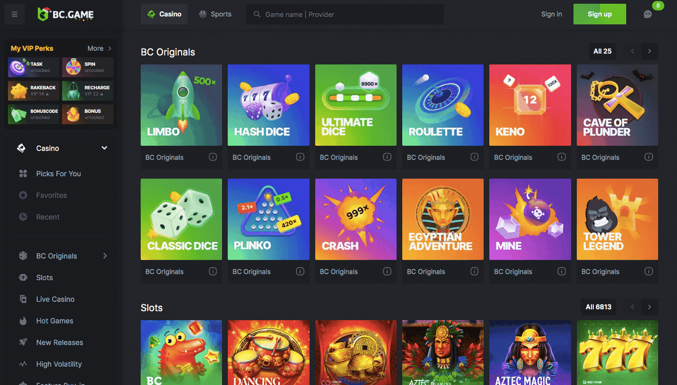 BC.Game: Центр глобальных игр, криптогемблинга и эксклюзивных привилегий