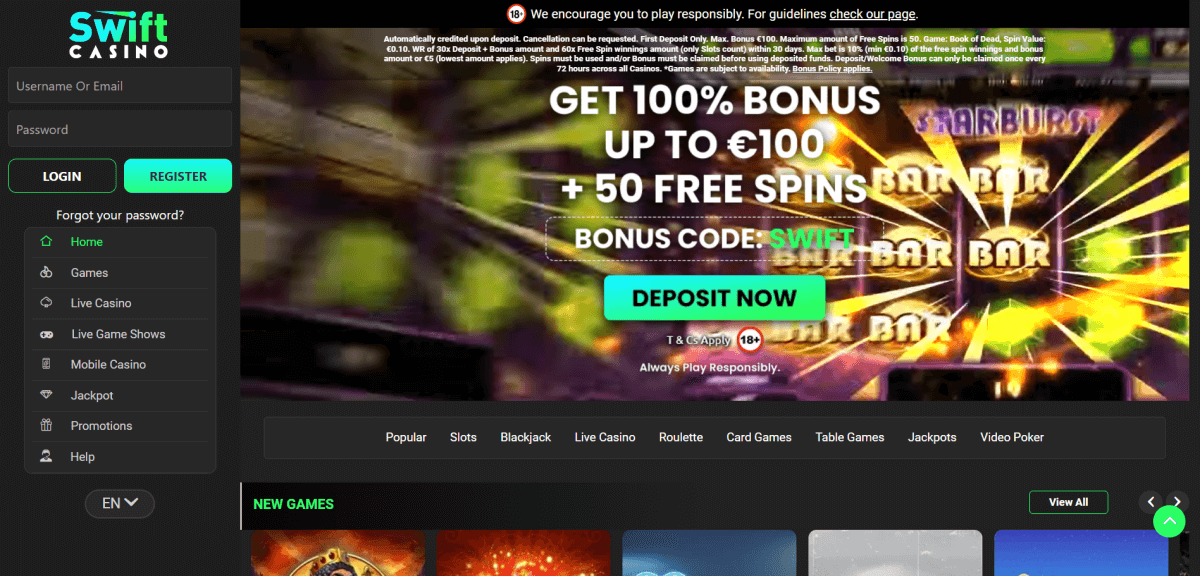 Oplev Spændingen ved Swift Casino DK 861275582